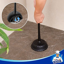 Load image into Gallery viewer, MR.SIGA Toilet Plunger and Bowl Brush Combo for Bathroom Cleaning, Black, 1 Set
