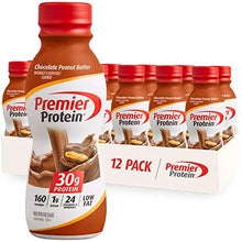 Load image into Gallery viewer, Premier Protein Shake, Chocolate Peanut Butter, 30g Protein, 1g Sugar, 24 Vitamins &amp; Minerals, Nutrients to Support Immune Health, 11.5 Fl Oz, 12 Count
