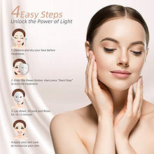 Load image into Gallery viewer, Led Face Mask Light Therapy - 7 Color Photon Blue &amp; Red Light Maintenance Skin Rejuvenation Facial Skin Care Mask, Home Skin Care Mask for Face (white) (white)
