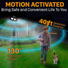 Load image into Gallery viewer, TBI Security Solar Lights Outdoor 216 LED 2200LM, 6500K - Extra-Wide Adjustable 360° 3 Heads with 3 Modes,Wireless Motion Sensor 40ft - Waterproof IP65 Spot Flood Lights Solar Powered 2200mah(2 Pack)
