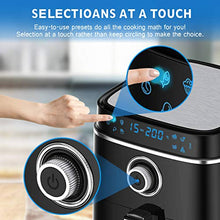 Load image into Gallery viewer, LC POWER Air Fryer,Large Electric Hot Air Fryers Oven Oilless Cooker(Recipe book),Bake Roast Reheat Deep Fryer,LED Digital Touch Screen,8 Cooking Presets,Nonstick Square Frying Pot with Preheat &amp; Shake Reminder,Auto Shut-off and Memory Function,1500W,4.0

