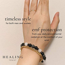 Load image into Gallery viewer, HEALING TRUST Feng Shui Black Obsidian Wealth Bracelet with White Jade Hematite Crystals and Healing Stones. EMF Protection bracelet, 100% Massive Wealth and Abundance Money Attraction, Negative Energy Protection, Healing Crystals, Earthing, Strength and
