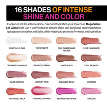 Load image into Gallery viewer, wet n wild Mega Slicks Lip Gloss | Long Lasting | Hyaluronic Acid | High Shine | Champagne Please
