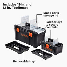 Load image into Gallery viewer, beyond by BLACK+DECKER Tool Box Bundle, 19-Inch &amp; 12-Inch (BDST60129AEV)
