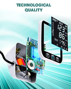 All New 2022 LAZLE Blood Pressure Monitor - Automatic Upper Arm Machine & Accurate Adjustable Digital BP Cuff Kit - Largest Backlit Display - 200 Sets Memory, Includes Batteries, Carrying Case