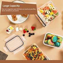 Load image into Gallery viewer, PRAKI Airtight Food Storage Container Set, 16 Pcs BPA Free Plastic Dry Food Canisters for Kitchen Pantry Organization and Storage Ideal for Cereal, Flour &amp; Sugar - Labels, Marker(Black)
