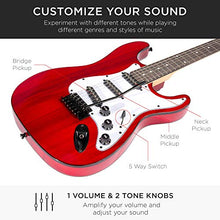 Load image into Gallery viewer, Best Choice Products 39in Full Size Beginner Electric Guitar Starter Kit w/Case, Strap, 10W Amp, Strings, Pick, Tremolo Bar - Cherry Red
