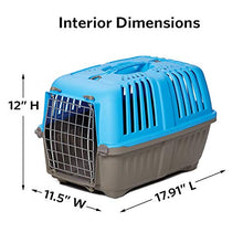 Load image into Gallery viewer, Pet Carrier: Hard-Sided Dog Carrier, Cat Carrier, Small Animal Carrier in Blue| Inside Dims 17.91L x 11.5W x 12H &amp; Suitable for Tiny Dog Breeds | Perfect Dog Kennel Travel Carrier for Quick Trips
