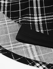 Load image into Gallery viewer, DJT FASHION Women's Casual Mini Flared Pleated Skater Skirt with Shorts Large Black Plaid
