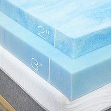 Load image into Gallery viewer, Sure2Sleep Gel Swirl Memory Foam Mattress Topper Made in USA 2-Inch (Twin)
