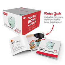 Load image into Gallery viewer, DASH Waffle Bowl Maker: The Waffle Maker Machine for Individual Waffle Bowls, Belgian Waffles, Taco Bowls, Chicken &amp; Waffles, other Sweet or Savory Treats - Red

