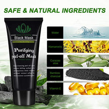 Load image into Gallery viewer, Blackhead Remover Mask, Blackhead Peel Off Face Mask 3-in-1 Blackhead Remover Charcoal Mask with Blackhead &amp; Pimple Comedone Extractors and Silicone Brush,Deep Cleansing Black Mask
