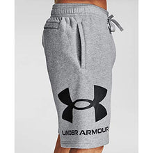 Load image into Gallery viewer, Under Armour Men's Rival Fleece Big Logo Shorts , Mod Gray Light Heather (011)/Black , Medium
