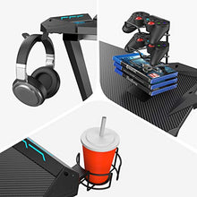 Load image into Gallery viewer, EUREKA ERGONOMIC Metal Gaming Accessories Bundle: Cup Holder, Headset Hook &amp; Controller Game Rack (S, Black)
