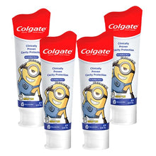Load image into Gallery viewer, Colgate Kids Toothpaste with Anticavity Fluoride Featuring Minions, ADA-Accepted, Bubble Fruit Gel, White/Red - 4.6 Ounce (Pack of 4)
