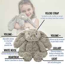 Load image into Gallery viewer, Gemma Joy Bedtime Bunny Baby Sleep Soother with Cry Activated Sensor, Plush Stuffed Animal for Newborn Infants, Calming Light, Lullaby Music, White Noise, Mother’s Heartbeat and Baby Shusher
