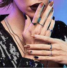 Load image into Gallery viewer, Kiss Medium Length Almond Shape Black &amp; Orange Nails 82650 Goodie Bags (Spiders &amp; Spider Webs) Halloween Limited Edition
