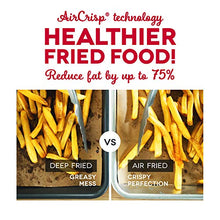 Load image into Gallery viewer, DASH DMAF355GBRD02 Deluxe Electric Air Fryer + Oven Cooker with Temperature Control, Non Stick Fry Basket, Recipe Guide + Auto Shut off Feature, 3qt, Red
