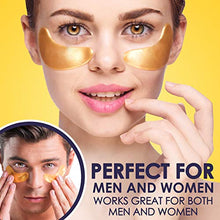 Load image into Gallery viewer, Cedlize Under Eye Collagen Patch, 24K GOLD ANTI-AGING MASK, Pads For Puffy Eyes &amp; Bags, Dark Circles and Wrinkles, With Hyaluronic Acid, Hydrogel, Deep Moisturizing Improves Elasticity, 30 PAIRS

