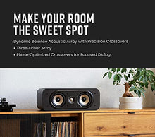 Load image into Gallery viewer, Polk Signature Elite ES30 Center Channel Speaker - Hi-Res Audio Certified and Dolby Atmos &amp; DTS:X Compatible, 1" Tweeter &amp; Two 5.25" Woofers, Dual Power Port for Effortless Bass, Contemporary Walnut
