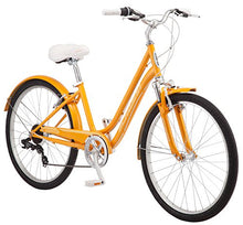 Load image into Gallery viewer, Schwinn Suburban Comfort Hybrid Bike, Featuring Low Step-Through Steel Frame and 7-Speed Drivetrain with 26-Inch Wheels, Small/16-Inch Frame, Orange, 16-Inch/Small Frame (S5483C)

