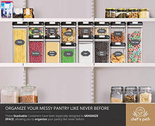 Load image into Gallery viewer, Airtight Food Storage Containers Set for Kitchen &amp; Pantry Organization 7 PC - BPA Free Plastic Dry Food Storage Containers with Easy Lock Lids - Stackable Sugar, Flour &amp; Cereal Canisters with Labels &amp; Marker
