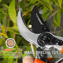 Load image into Gallery viewer, VIVOSUN Garden Hand Pruner Shear with Curved Blade and 8 Inch Bypass Pruning Shear, Orange
