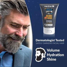 Load image into Gallery viewer, MENFIRST Gradual Gray Darkening Beard Wash Shampoo for Men, Reduces White Beard Color, 4.6 oz
