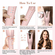 Load image into Gallery viewer, Automatic Curling Iron, Hair Curlers with 1” Ceramic Ionic Barrel, Smart Anti-Stuck, Auto Shut-Off, 3 Timers and 4 Temps Up to 430℉, Curling Wand with Dual Voltage for Styling
