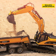 Load image into Gallery viewer, Top Race Remote Control Construction Dump Truck, RC Dump Truck Toy and Top Race 6 Channel Full Functional Front Loader, Construction Toys Vehicle, RC Truck Toys
