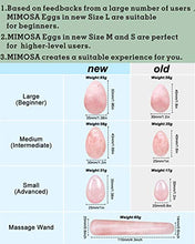 Load image into Gallery viewer, MIMOSA Yoni Eggs of Upgraded Size, GIA Certified and Drilled Rose Quartz[3 Pack]with Instructions, and Massage Tool
