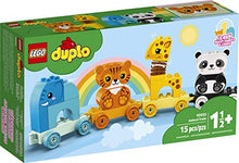 Load image into Gallery viewer, LEGO DUPLO My First Animal Train 10955 Pull-Along Toddlers’ Animal Toy with an Elephant, Tiger, Giraffe and Panda, New 2021 (15 Pieces)
