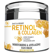 Load image into Gallery viewer, Retinol Collagen Cream with Hyaluronic Acid for Face Moisturizing and Anti Aging; Facial Moisturizer for Firming Skin Anti-Wrinkle Reduce Fine Lines with Vitamin C+E Natural-Ingredient Designed by USA Day&amp;Night for Men &amp; Women
