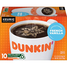 Load image into Gallery viewer, Dunkin' Donuts French Vanilla Flavored Coffee K-Cup, 10 ct
