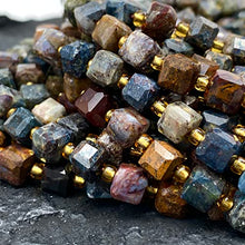 Load image into Gallery viewer, ABCGEMS Namibian Pietersite Beads (A Revolutionary Cutting Technique Brings a More Dynamic Look to a Traditional Cube) Diamond-Cut 3D Magical-Cube Tiny 6mm
