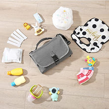 Load image into Gallery viewer, Portable Changing Pad, Waterproof Detachable Travel Changing pad for Newborn Girl Boy, Baby Changing Mat with Wipes Pocket &amp; Shoulder Strap Foldable Diaper Changing pad, Baby Shower Gifts
