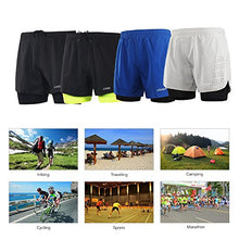 Load image into Gallery viewer, Lixada Men&#39;s 2-in-1 Running Shorts Quick Drying Breathable Active Training Exercise Jogging Cycling Shorts Blue
