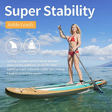 Load image into Gallery viewer, Inflatable Stand Up Paddle Board, 11'×33''×6''(6'' Thick) ISUP Non-Slip Deck,Bottom Fin for Paddling, Surf Control with Premium SUP Accessories &amp; Backpack for Youth Adults Beginner
