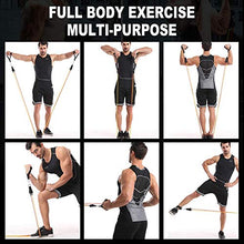 Load image into Gallery viewer, Resistance Bands Set, Exercise Bands Elastic for Fitness Training Yoga Physical Therapy Home Workouts with Handles Door Anchor Ankle Straps &amp; Waterproof Bags, Portable Exercise Equipment for Men/Women
