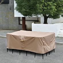 Load image into Gallery viewer, GARVIN Patio Furniture Set Cover,74 Inch Outdoor Table Covers Waterproof Heavy Duty, Rectangle Outdoor Sectional Cover for Couch ,Sofa ,Large Loveseat 74W X 47D X 29H inches
