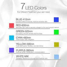Load image into Gallery viewer, Led Face Mask Light Therapy - 7 Color Photon Blue &amp; Red Light Maintenance Skin Rejuvenation Facial Skin Care Mask, Home Skin Care Mask for Face (white) (white)
