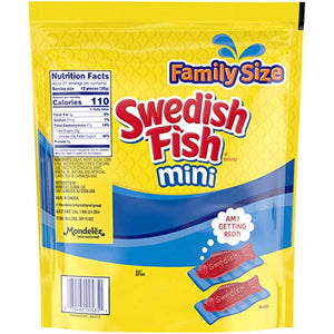 SWEDISH FISH Mini Soft & Chewy Candy, Family Size, 1.8 lb