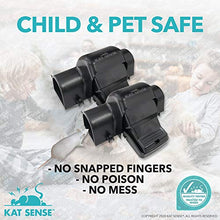 Load image into Gallery viewer, Kat Sense Covered Rat &amp; Chipmunk Traps, Prevents Accidental Triggering with Tunneled Design, Quick Humane Kill, Indoor 'N Outdoor Mouse Snap Traps
