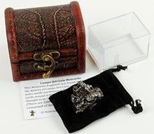 Load image into Gallery viewer, Dancing Bear Authentic Extra Large Massive 35-60 grams Meteorite, BONUS Treasure Chest Box, Display Case, Velvet Pouch, Education Card &amp; Certificate of Authenticity, Campo Del Cielo, Argentina

