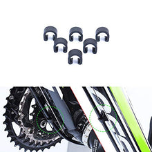 Load image into Gallery viewer, Luckycivia 30 PCS Black Bicycle C-Clips Clamps, Road Bicycle Mountain Bike C Clips Housing Hose Guide Clamps, for Brake Derailleur Shift Cables
