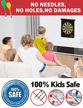 Load image into Gallery viewer, Ranslen Magnetic Dart Board for Kids and Adults, Double Sided Board Games Set, Indoor Outdoor Darts Game with 15pcs Magnetic Darts, Safety Dartboard Toy Games for Kids Gifts
