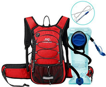 Load image into Gallery viewer, Mubasel Gear Insulated Hydration Backpack Pack with 2L BPA Free Bladder - Keeps Liquid Cool up to 4 Hours – for Running, Hiking, Cycling, Camping (Red)
