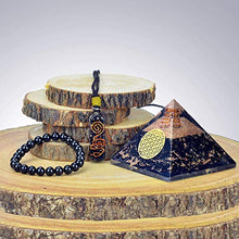 Load image into Gallery viewer, Orgone Pyramid Pendant | Emf Protection Positive Energy Generator | 3 in 1 Black Tourmaline Chakra Bracelet Orgonite Pyramid Pendant for Chakra Balance Deep Meditation Inner Mind Healing Empowerment

