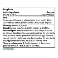 Load image into Gallery viewer, 2nd Springs Restore Pain Relief Cream [3oz] with Arnica Montana, Menthol, MSM, Tea Tree Oil, Ilex. Inflammation Relief Formula for Arthritis, Neck, Joints, Low Back Pain, Plantar Fasciitis
