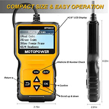 Load image into Gallery viewer, MOTOPOWER MP69033 Car OBD2 Scanner Code Reader Engine Fault Code Reader Scanner CAN Diagnostic Scan Tool for All OBD II Protocol Cars Since 1996, Yellow
